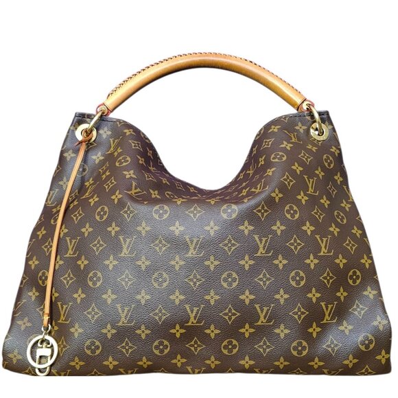 LOUIS VUITTON Artsy GM Shoulder Bag Large Monogram Woven Handle Leather Tote LV - Picture 1 of 16